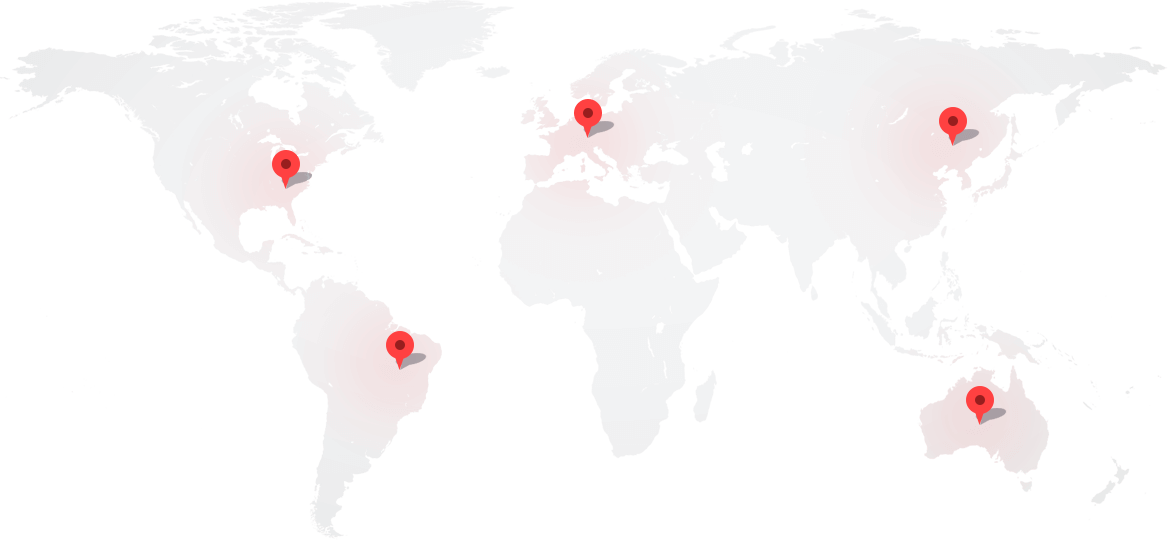 World map with Emceepack locations
